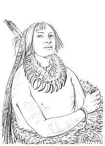Portrait of He Who Rushes Through the Middle, Native American Man, 1841