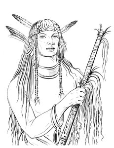 Portrait of Mouse Coloured Feather, Native American Man