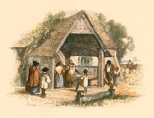 The village church by Myles Birket Foster