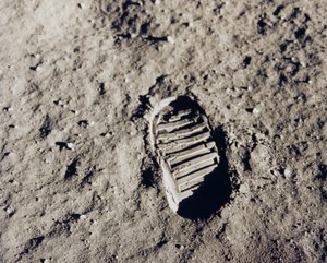 Apollo 11 Bootprint on the Moon by NASA Images