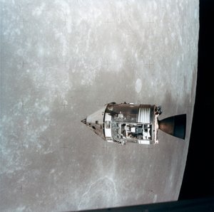 The Apollo 15 Command and Service Modules in Lunar Orbit, 1971 by NASA Images