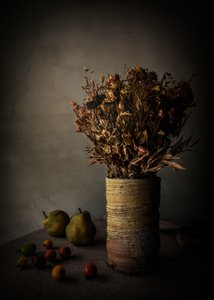 Moody Still Life Flowers by NOB NOZA