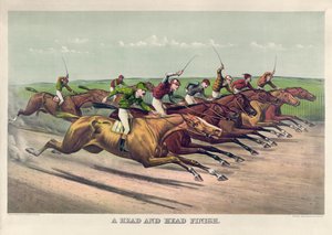 A Head and Head Finish by Currier & Ives by Currier and Ives