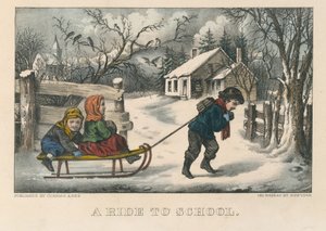 A Ride to School by Currier and Ives