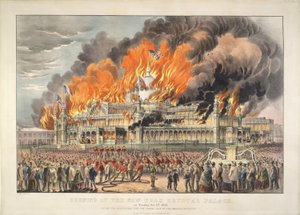 Burning of the New York Crystal Palace on Tuesday October 5th 1858