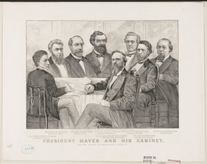 President Hayes and his cabinet, c.1877 by Currier and Ives