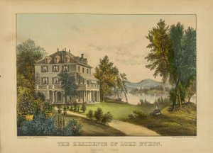The Residence of Lord Byron by Currier and Ives