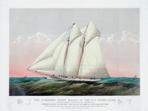 The Schooner Magic of the New York Yacht Club by Currier & Ives by Currier and Ives