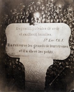 The ossuaries of the catacombs of Paris by Nadar