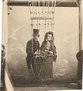 Self-Portrait with Wife Ernestine in a Balloon Gondola by Nadar