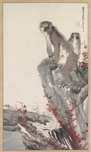Monkeys by a Stream by Nagasawa Rosetsu