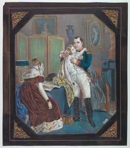 "Tinsel Picture": Napoleon and Empress Marie-Louise with the King of Rome