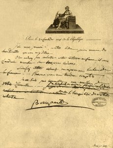 Letter from First Consul Napoleon Bonaparte to the Count of Provence, 6 September 1800 by Napoleon Bonaparte I
