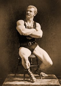 Eugen Sandow, in classical ancient Greco-Roman pose, c.1893 by Napoleon Sarony