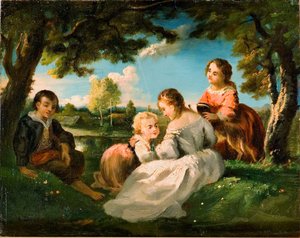 Children Playing by Narcisse Virgile Diaz de la Peña