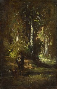 View into the Forest Interior with Hunter