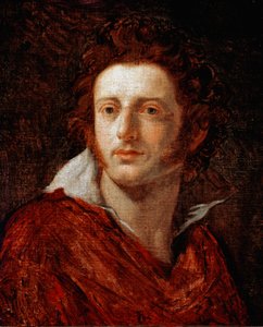 Portrait of the Italian poet and playwright Ugo Foscolo by Natale Schiavoni