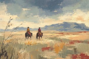 Cowboys Across Vast Plains by Natalie Bruns