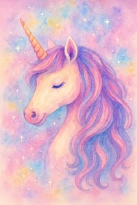 Dreamy Pastel Unicorn by Natalie Bruns