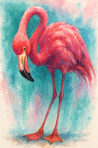 Graceful Pink Flamingo by Natalie Bruns