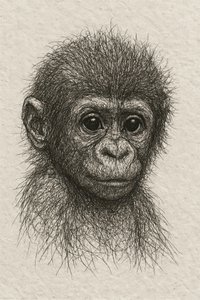Innocent Chimp Baby by Natalie Bruns