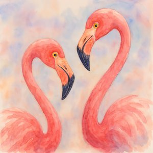 Loving Pink Flamingos by Natalie Bruns