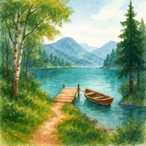 Peaceful Mountain Lake