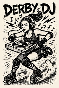 Roller Derby DJ by Natalie Bruns