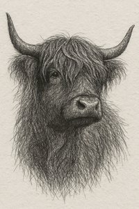Shaggy Highland Bull by Natalie Bruns