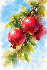 Vibrant Pomegranates Painting