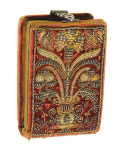 Precious 16th century prayer book with embroidered binding by Nathan Benn