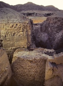 Trench at Neolithic archaeological site of Jericho by Nathan Benn