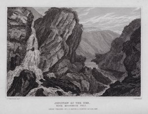 Junction of the Ure, with Mossbeck Fell by Nathaniel (after) Whittock