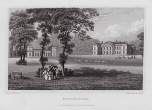 Studley Royal by Nathaniel (after) Whittock