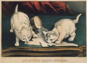 My Little White Kitties - Into Mischief, 1871