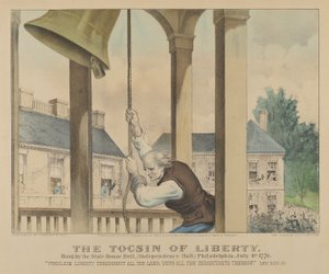 The Tocsin of Liberty-Rung by the State House Bell, Independence Hall Philadelphia, July by Currier and Ives