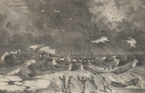 Dreadful Wreck of the Mexico on Hempstead Beach, January 2nd, 1837