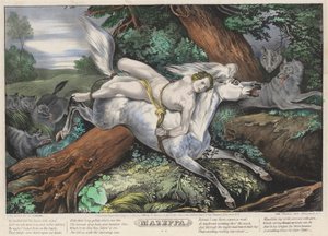 Mazeppa: Plate 2 of Set of Four Plates (Pursued by Wolves)
