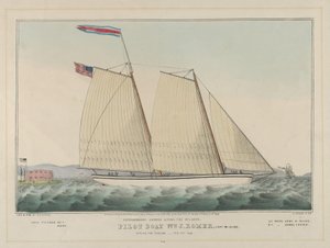 Pilot Boat William J. Romer, Captain McGuire, Leaving for England February 9th 1846 by Nathaniel Currier