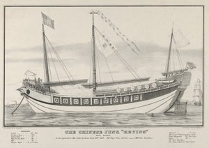 The Chinese Junk Keying-Captain Kellett, As She Appeared in New York Harbour July 13th, 1847 by Nathaniel Currier