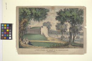 The Tomb Of Genl. W. H. Harrison by Nathaniel Currier