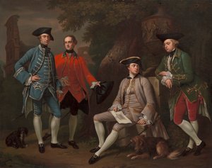 James Grant of Grant, John Mytton, the Hon. Thomas Robinson, and Thomas Wynne by Nathaniel Dance