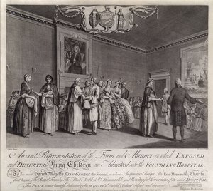 An Exact Representation of the Form and Manner in Which Exposed and Deserted Young Children are Admitted into the Foundling Hospital, 1749 by Nathaniel Parr