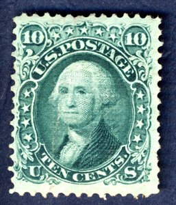 10c Washington E Grill Single, 1867 by National Bank Note Company