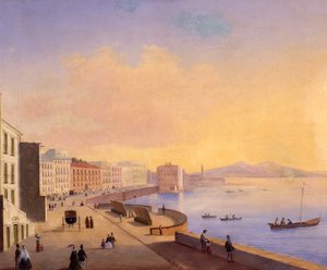 Old Saint Lucia street in Naples
