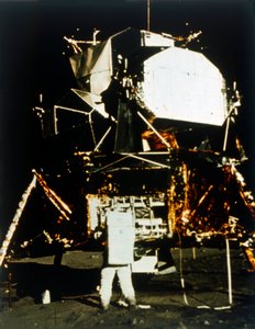 Buzz Aldrin by the Lunar Module on the Surface of the Moon, Apollo II Mission by Neil Armstrong