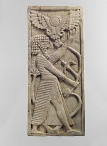 Furniture Plaque Carved in Relief with a Male Figure Grasping a Tree