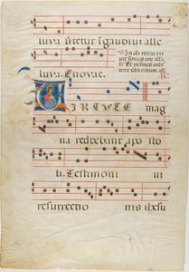 Martyr Saint in a Historiated Initial "V" from an Antiphonary by Neri da Rimini