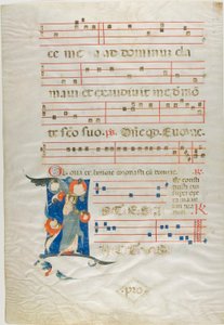 Nimbed Saint in a Historiated Initial 