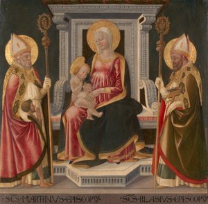 Virgin and Child Enthroned with Saints Martin of Tours and Blaise